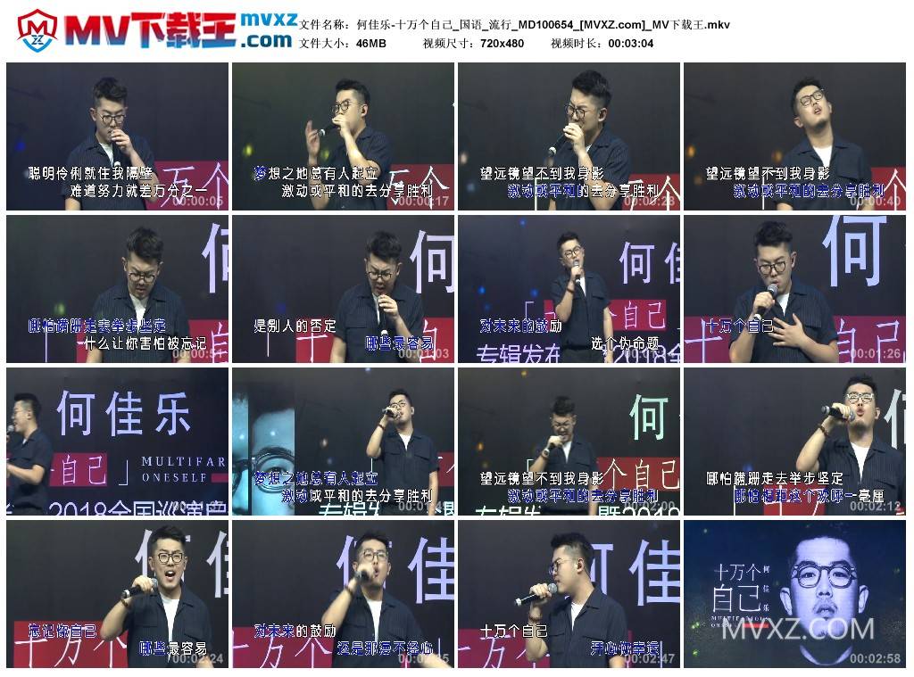 何佳乐-十万个自己_国语_流行_MD100654